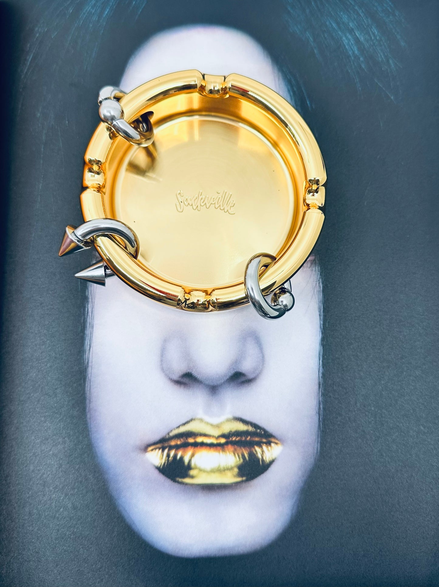 The Gold + Chrome Pierced Ashtray